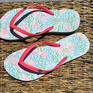 Lily Pulitzer  Flip Flops with Pink Straps